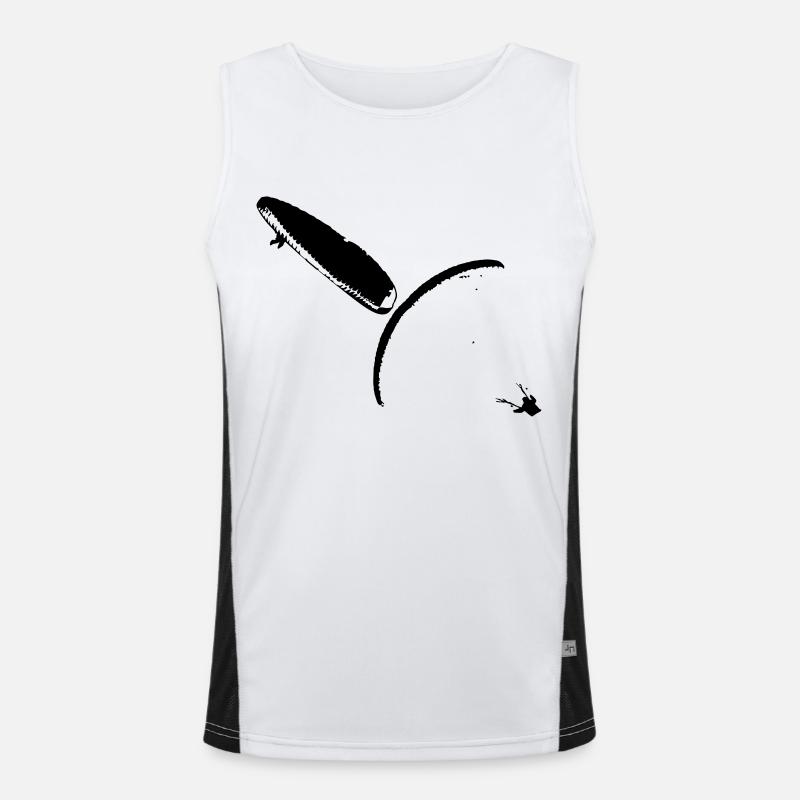 Paragliding Synchro Spiral Funktionelles Kontrast-Tank Top für Männer 