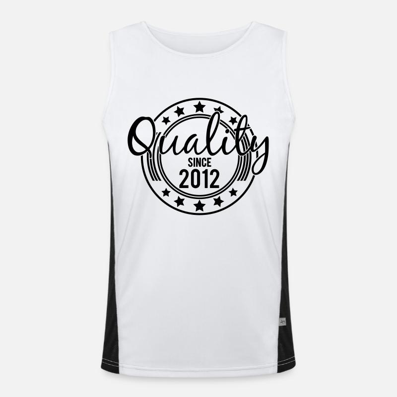 Birthday - Quality since 2012 (de) Funktionelles Kontrast-Tank Top für Männer 