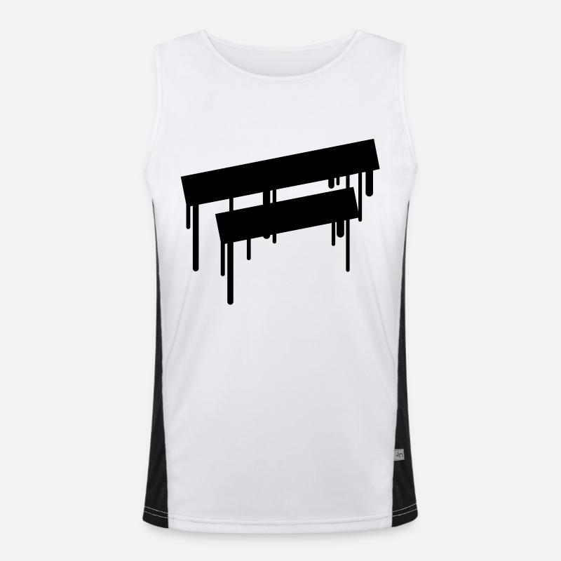 2_empty_graffiti_frames - Men's Functional Contrast Tank Top  - white/black