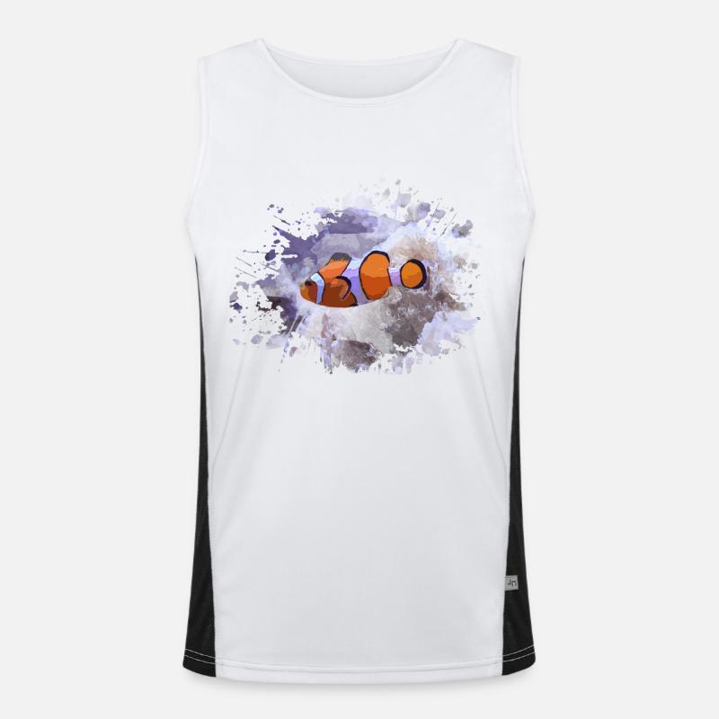Fisch Clownfisch Funktionelles Kontrast-Tank Top für Männer 