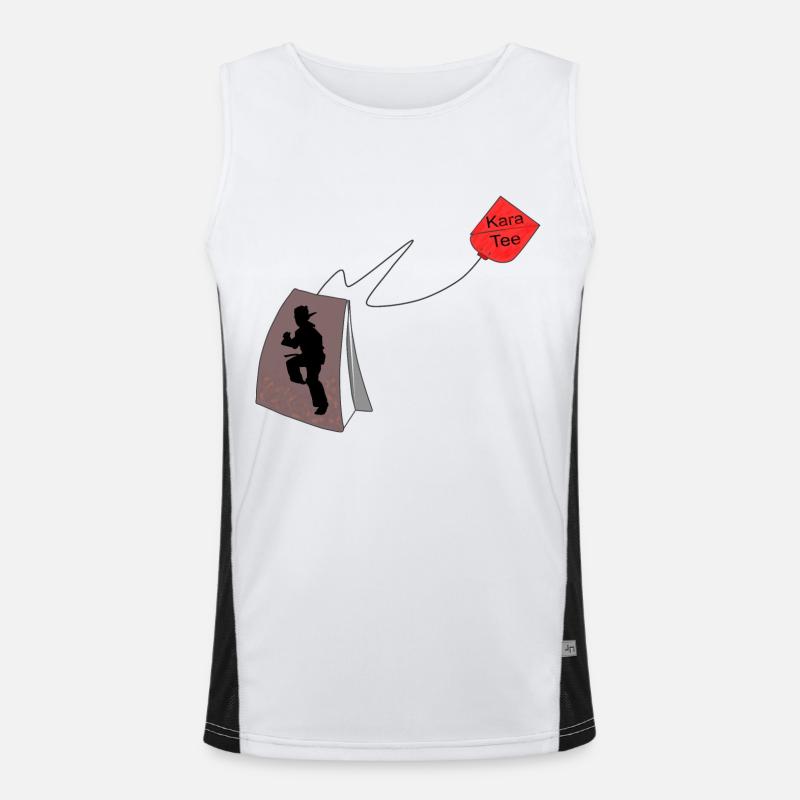 KaraTee. Karate Funktionelles Kontrast-Tank Top für Männer 