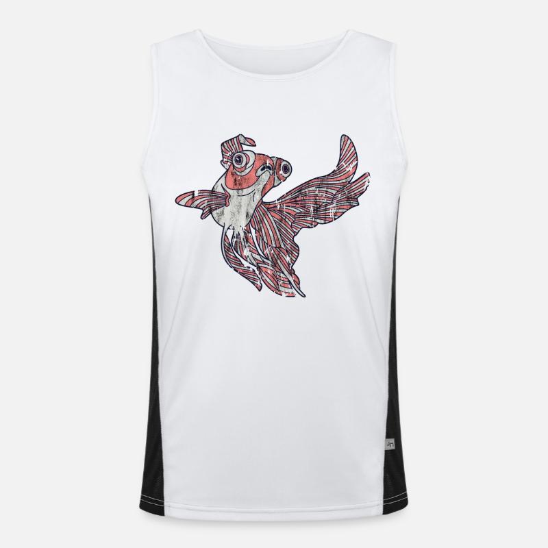 poisson rouge Débardeur respirant contrasté Homme 