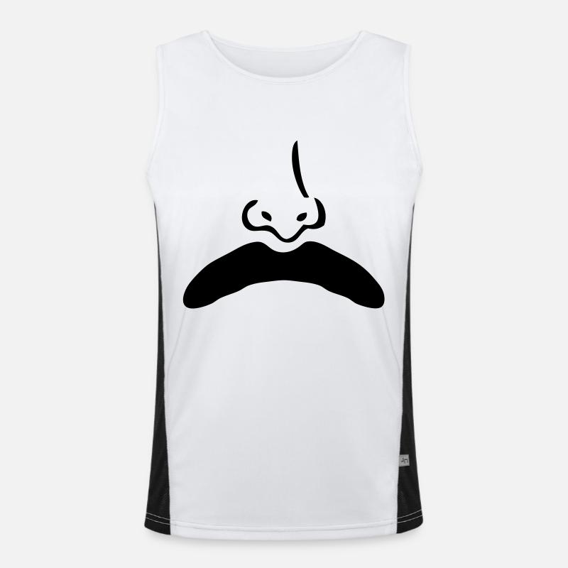 Schnurrbart Schnurrbart Nase nose1 Funktionelles Kontrast-Tank Top für Männer 