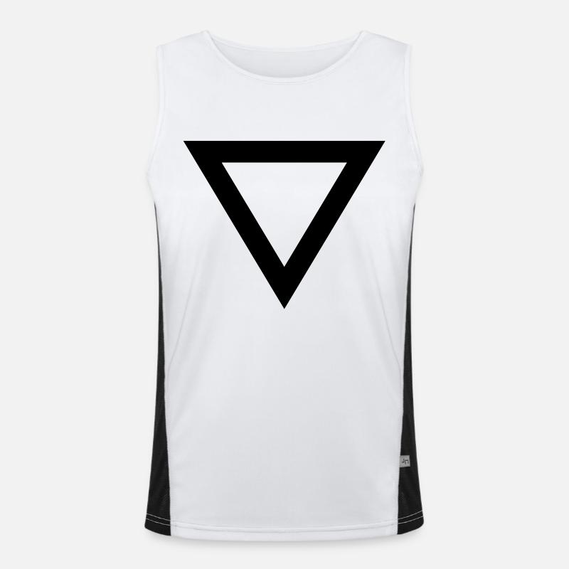 triangle - Men's Functional Contrast Tank Top  - white/black