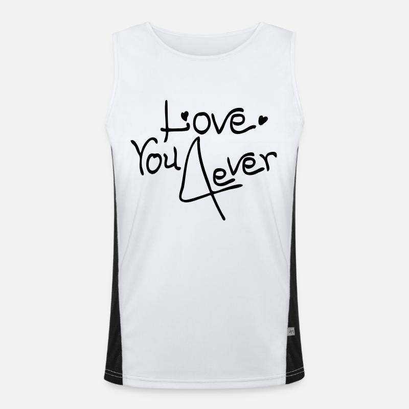 Liebe dich 4ever Funktionelles Kontrast-Tank Top für Männer 