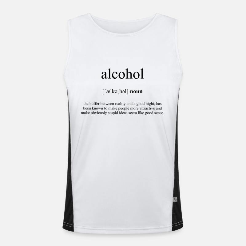 Dictionnaire des définitions de l'alcool Débardeur respirant contrasté Homme 