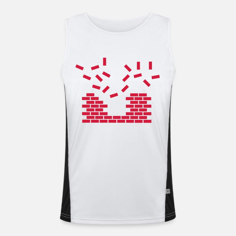 Wall Explosion Funktionelles Kontrast-Tank Top für Männer 
