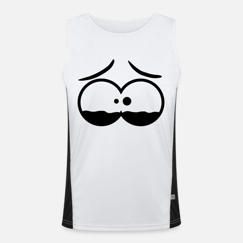 Sad Comic Face Débardeur respirant contrasté Homme 