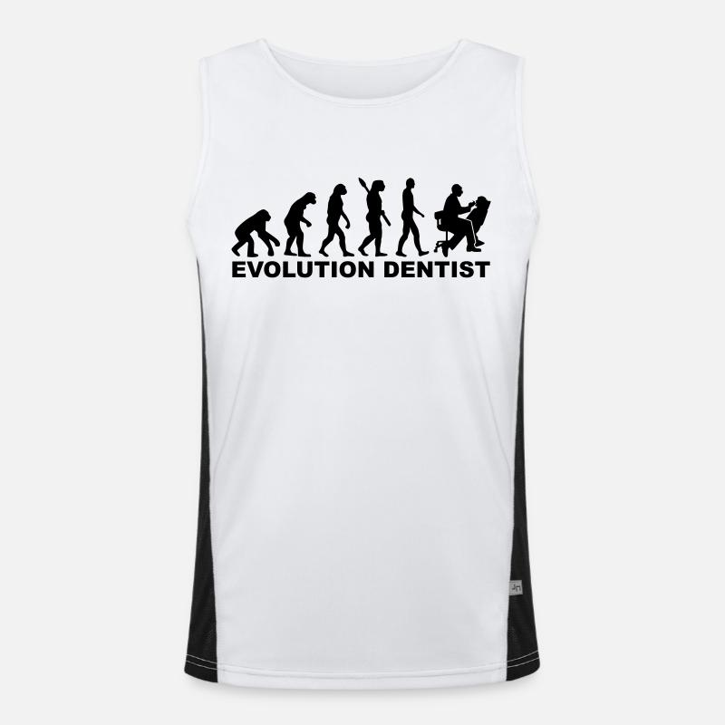 Evolution Dentist - Men's Functional Contrast Tank Top  - white/black