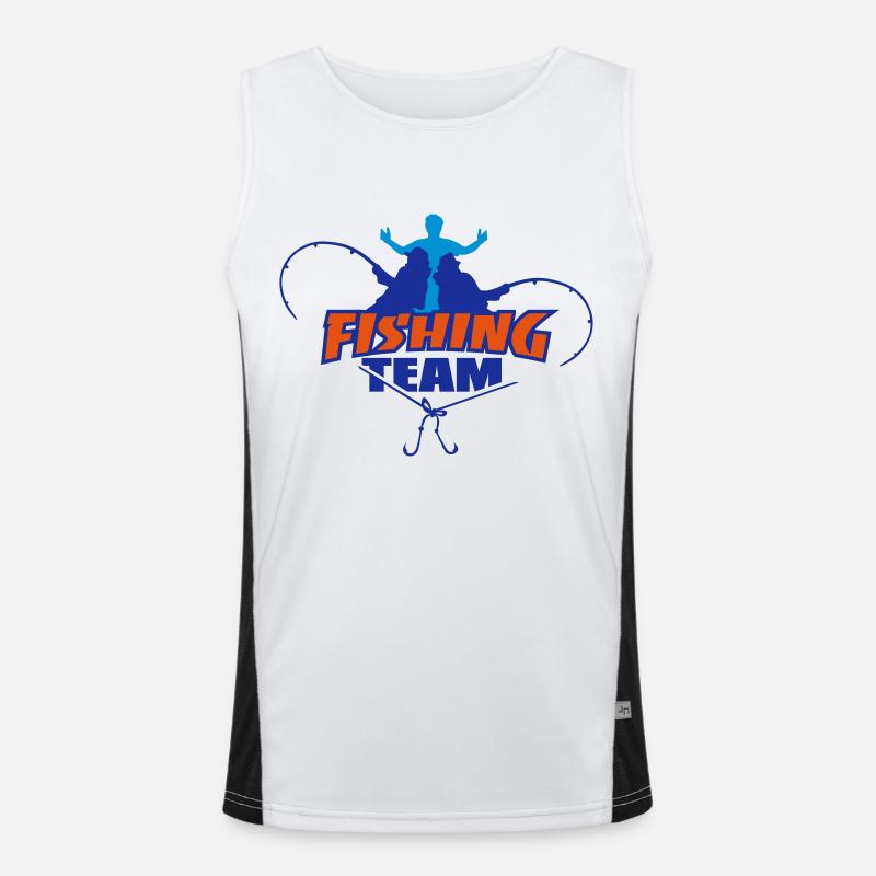 fishing_team2_3c Funktionelles Kontrast-Tank Top für Männer 