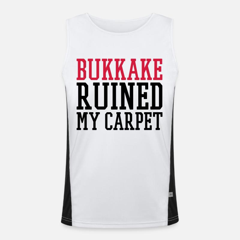 bukkake ruined my carpet Funktionelles Kontrast-Tank Top für Männer 