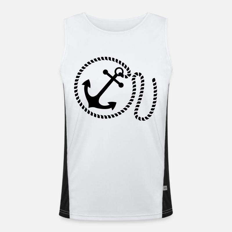 schiff_anker__f1 Funktionelles Kontrast-Tank Top für Männer 