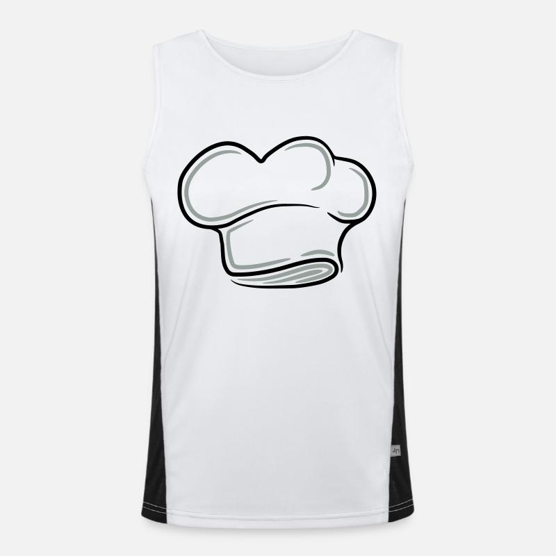 Chef Chef's Hat Tattoo Design Men's Functional Contrast Tank Top 