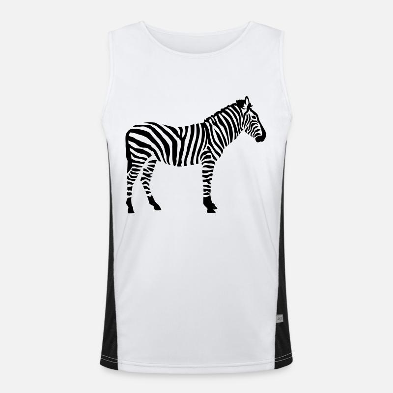 Zebra Funktionelles Kontrast-Tank Top für Männer 