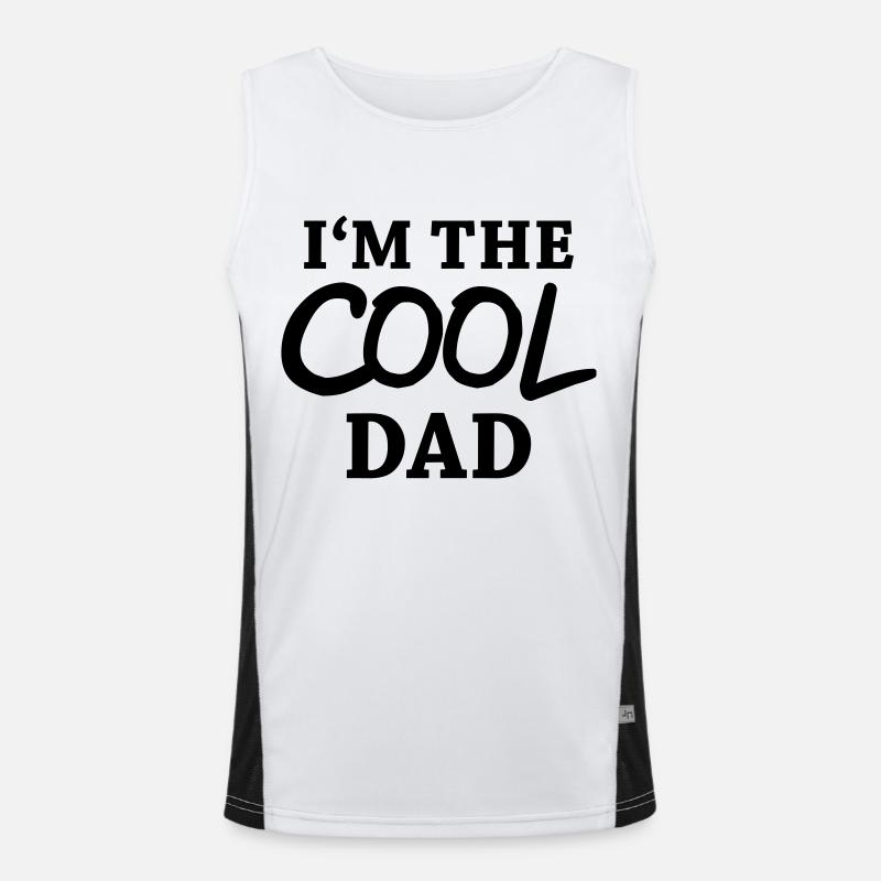 I'm the cool dad - Men's Functional Contrast Tank Top - white/black
