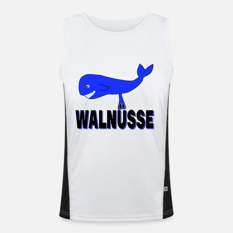 Walnuts - Funny Testicles Nuts Walnut Eggs Men's Functional Contrast Tank Top 