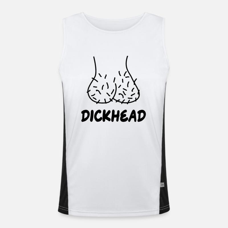 Dickhead Hoden Eier JGA Junggesellenabschied Party Funktionelles Kontrast-Tank Top für Männer 
