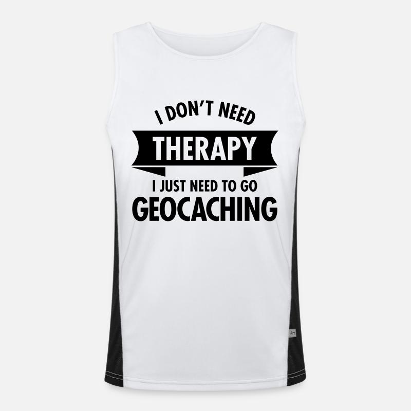 Therapy - Geocaching Funktionelles Kontrast-Tank Top für Männer 
