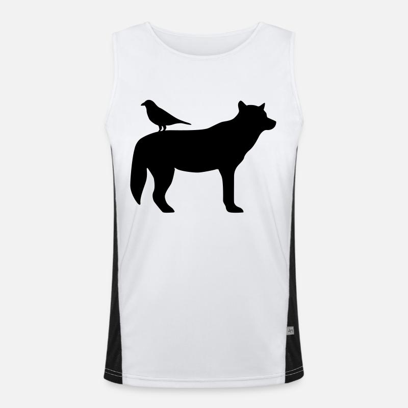 Loup et corbeau Débardeur respirant contrasté Homme 