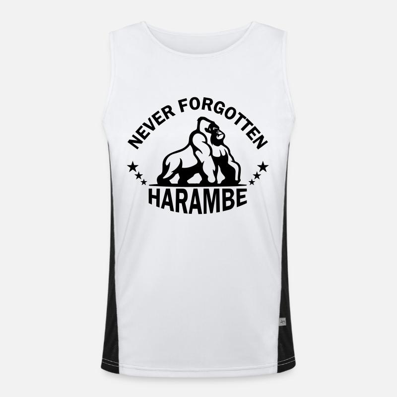 Never Forgotten Harambe Men's Functional Contrast Tank Top 