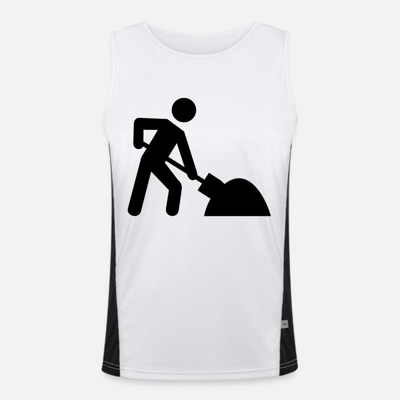 Construction worker - Men's Functional Contrast Tank Top  - white/black
