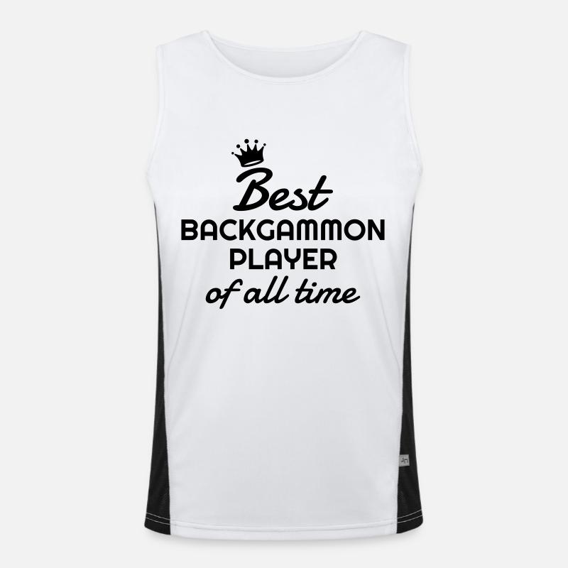 Backgammon / Spiel / Player / Schach Funktionelles Kontrast-Tank Top für Männer 