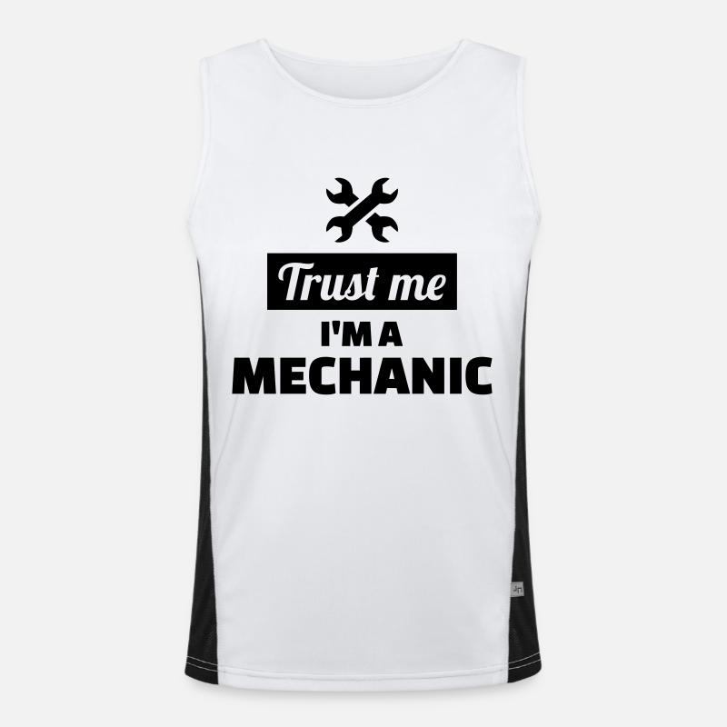 Mechaniker Funktionelles Kontrast-Tank Top für Männer 