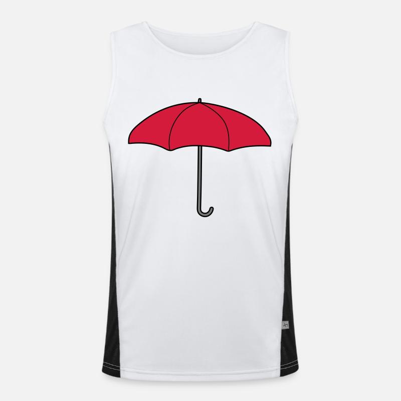Red Umbrella Design Men's Functional Contrast Tank Top 