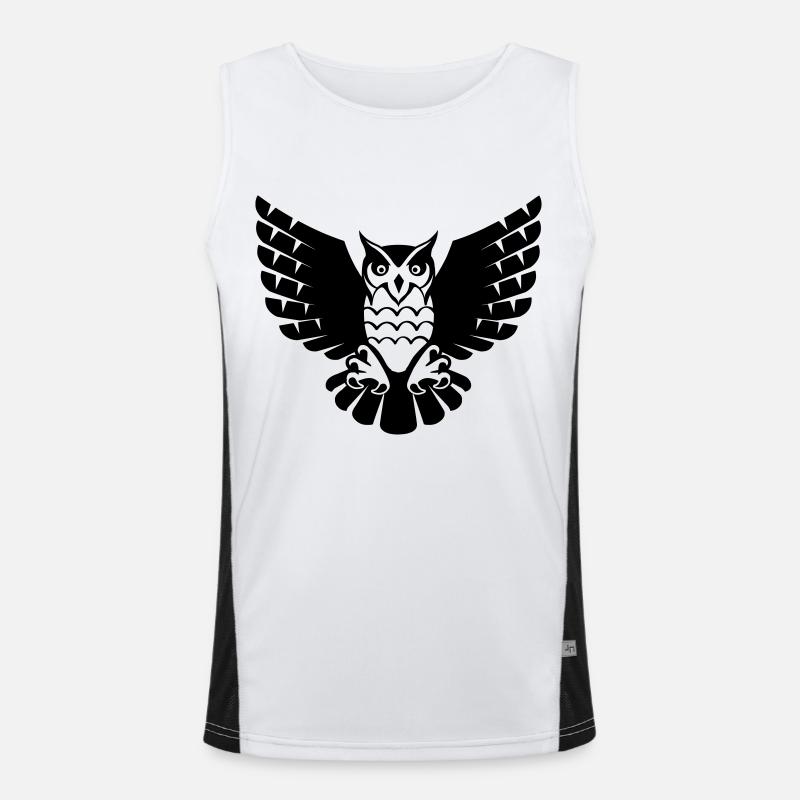 Eule Funktionelles Kontrast-Tank Top für Männer 