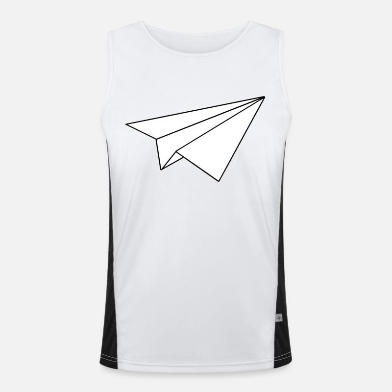 Papierflieger Funktionelles Kontrast-Tank Top für Männer 