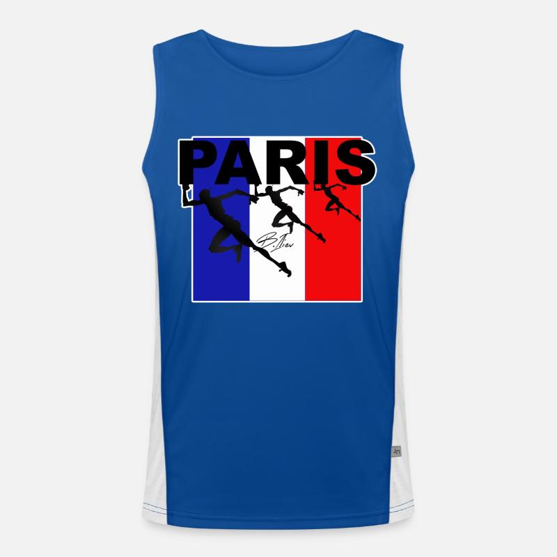 PARIS Funktionelles Kontrast-Tank Top für Männer 