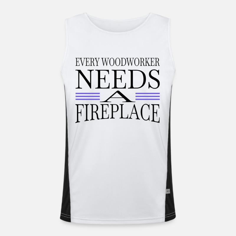 apprentice forest work construction carpenter Funktionelles Kontrast-Tank Top für Männer 