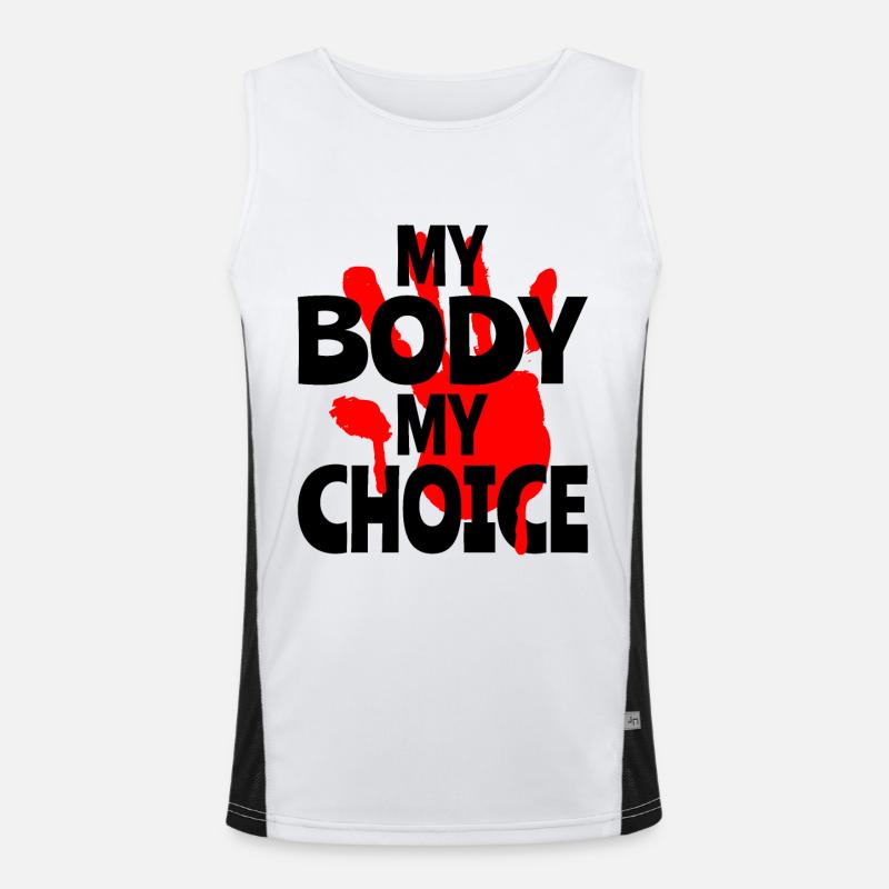 Mon corps Ma décision Débardeur respirant contrasté Homme 