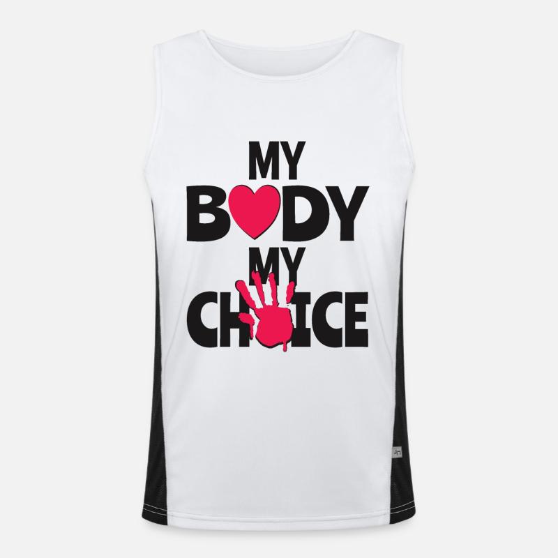 Mon corps Ma décision Débardeur respirant contrasté Homme 