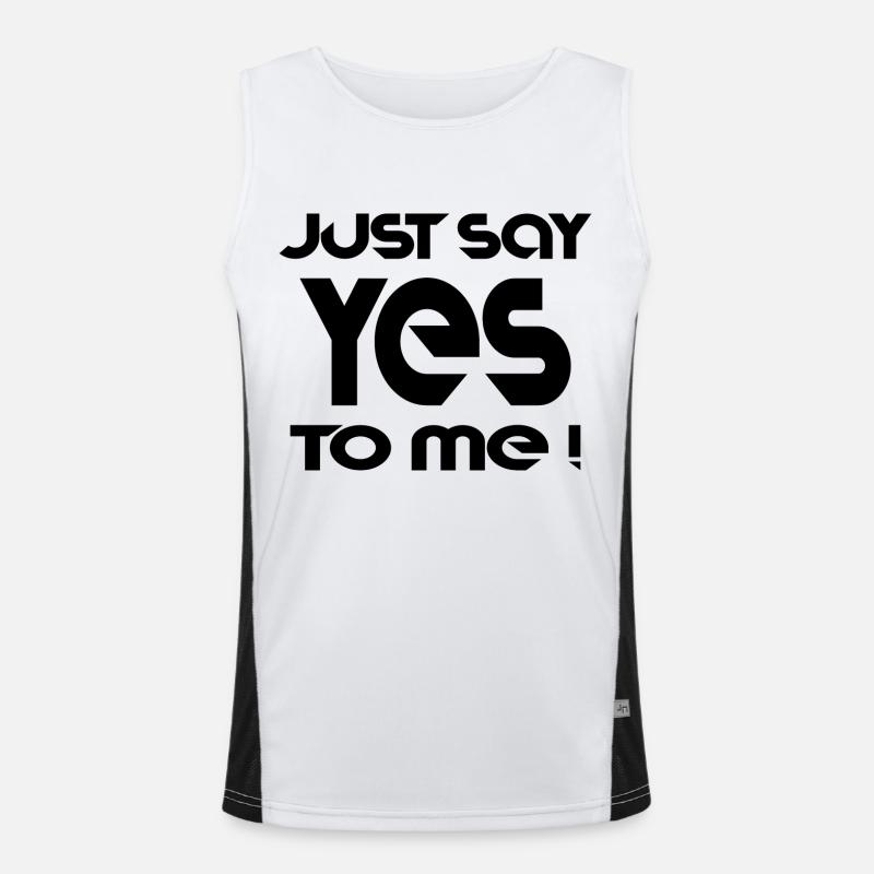 Spruch Text Slogan cool Funktionelles Kontrast-Tank Top für Männer 