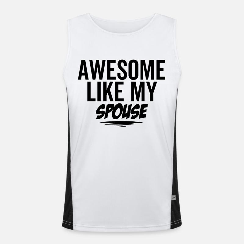 Großartig wie mein Ehepartner Funktionelles Kontrast-Tank Top für Männer 
