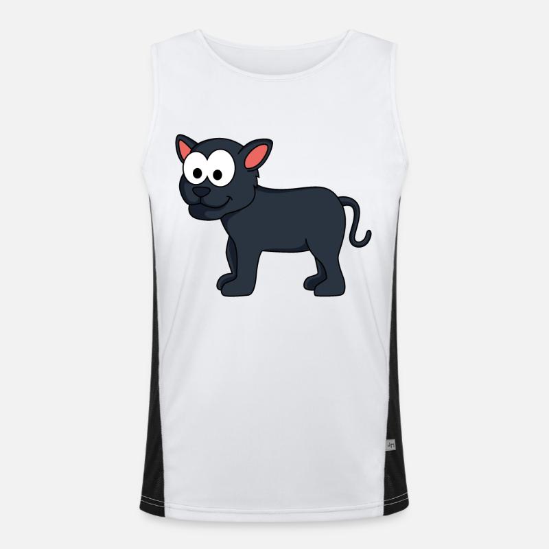 Panther Comic Tier Funktionelles Kontrast-Tank Top für Männer 
