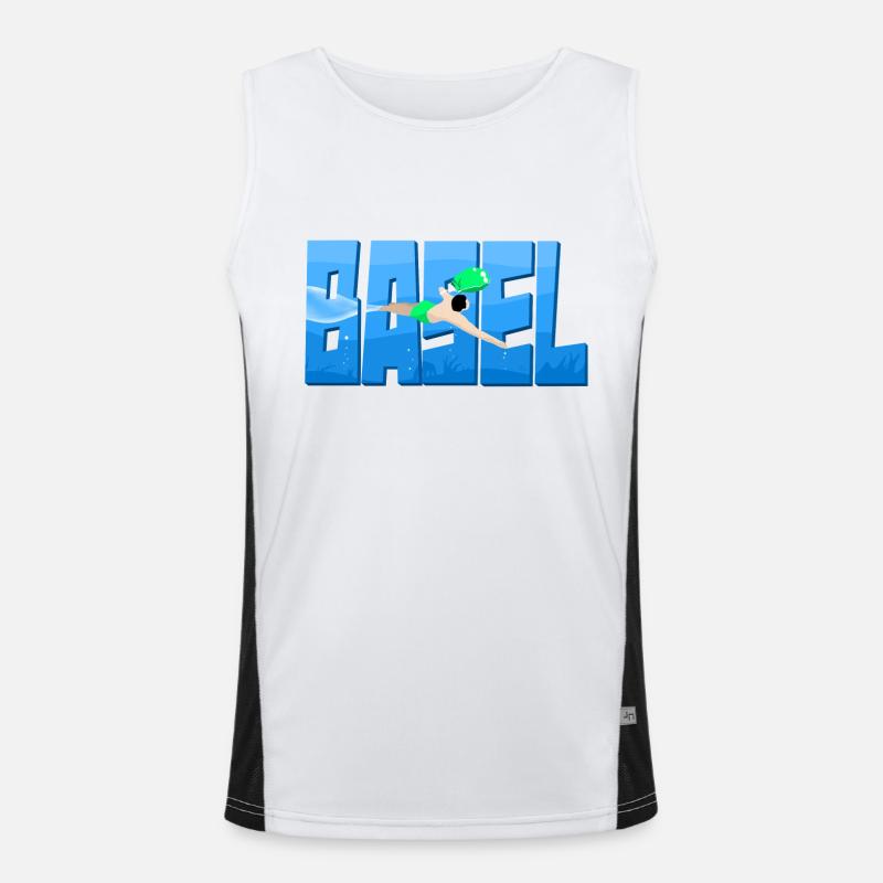 Wrap fish from Basel Men's Functional Contrast Tank Top 