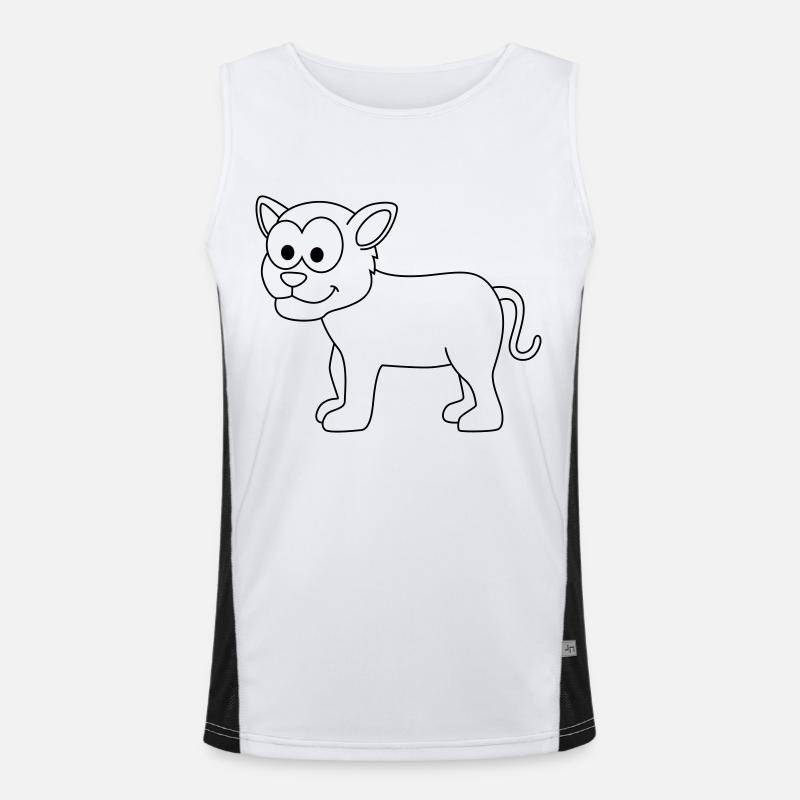 Panther Comic Tier Funktionelles Kontrast-Tank Top für Männer 