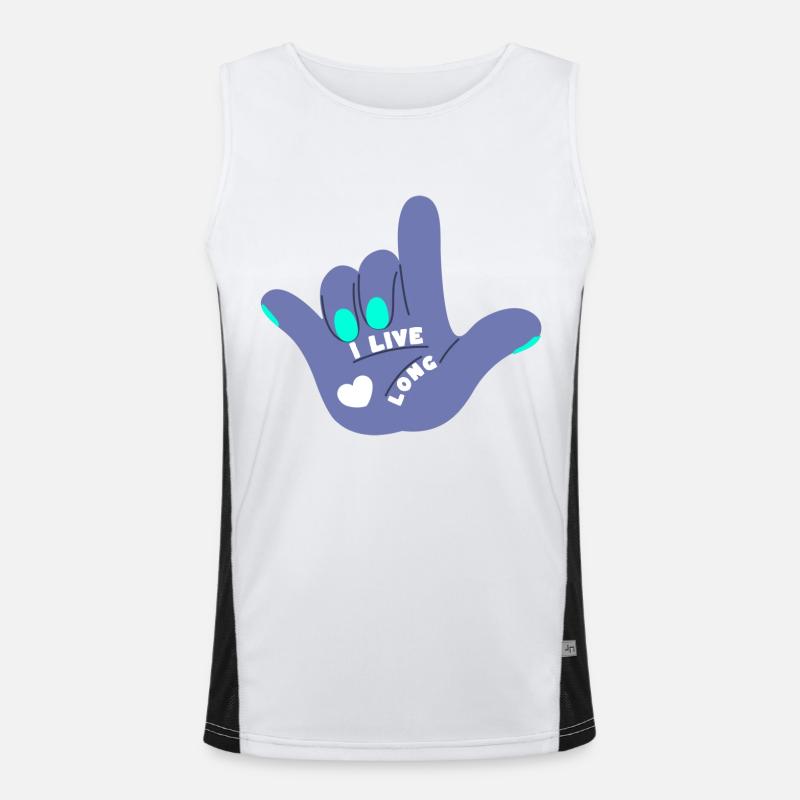 Lebenslinien - Vorhersage Funktionelles Kontrast-Tank Top für Männer 