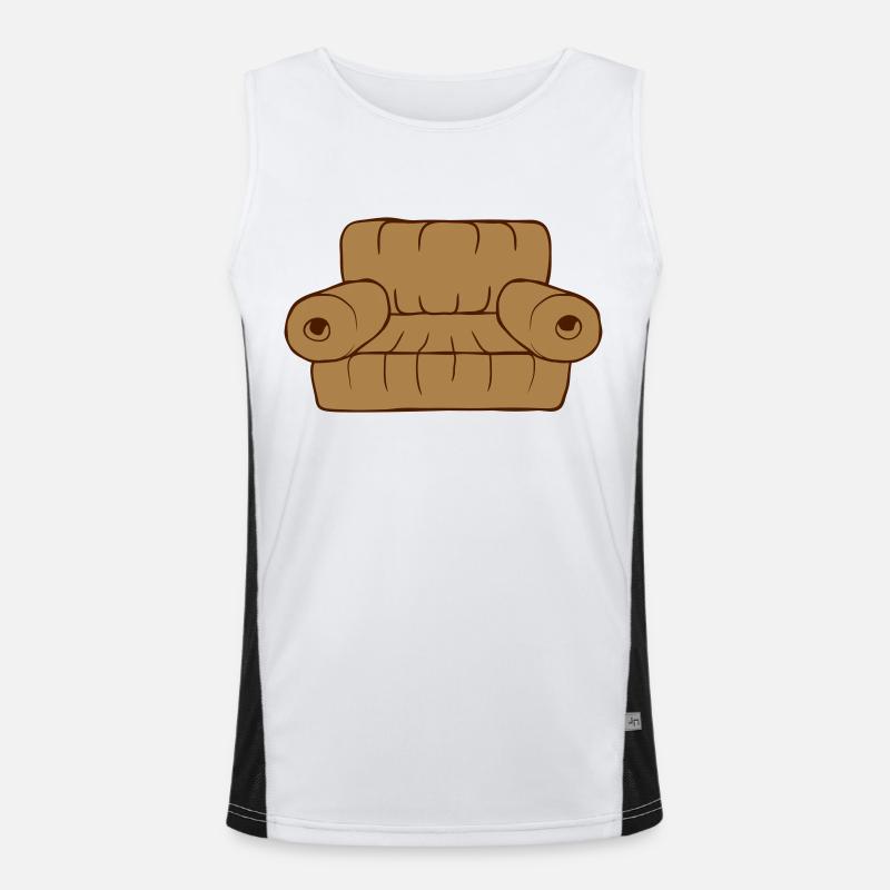 Sofa Couch Wohnzimmer Möbel Funktionelles Kontrast-Tank Top für Männer 