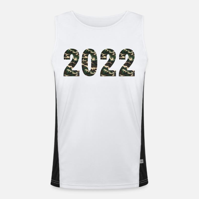 Year 2022 Camouflage Army War Men's Functional Contrast Tank Top 