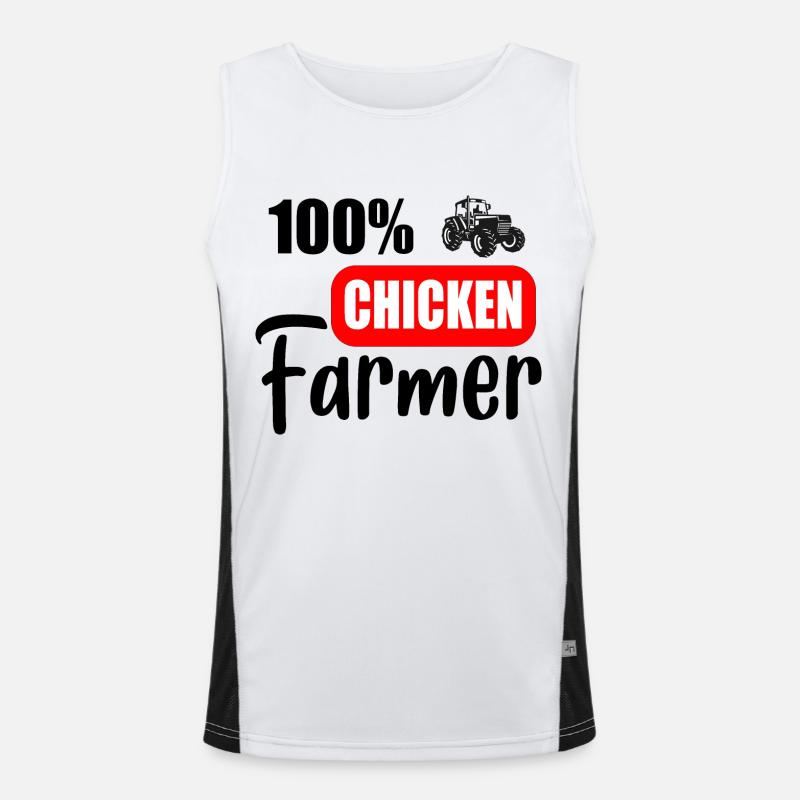 Chicken farmer Men's Functional Contrast Tank Top 