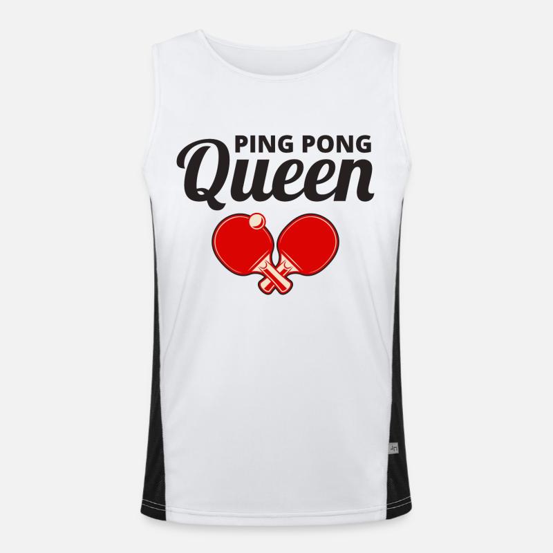 Ping Pong Master Entraîneur de Tennis de Table Paddle Player Débardeur respirant contrasté Homme 