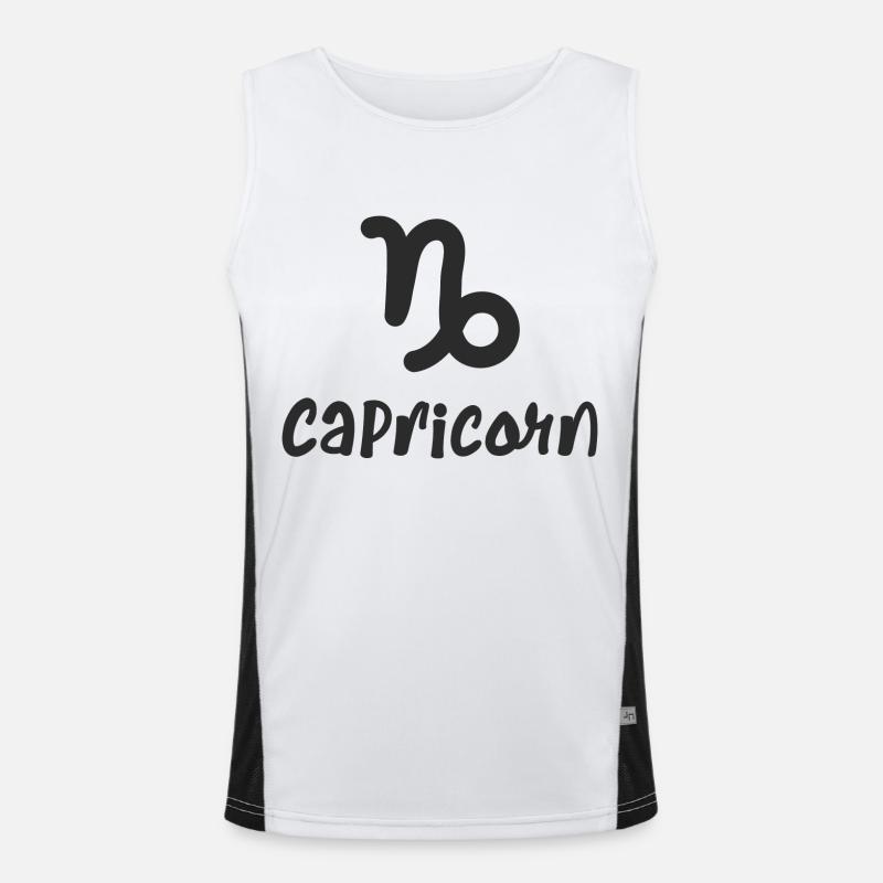 Steinbock Sternzeichen Funktionelles Kontrast-Tank Top für Männer 