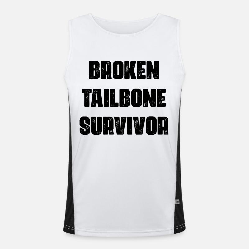 broken tailbone survivor Men's Functional Contrast Tank Top 