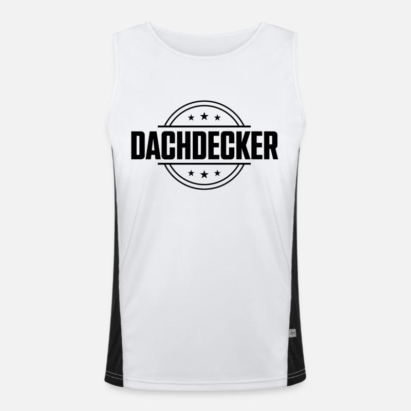 Dachdecker Beruf Funktionelles Kontrast-Tank Top für Männer 