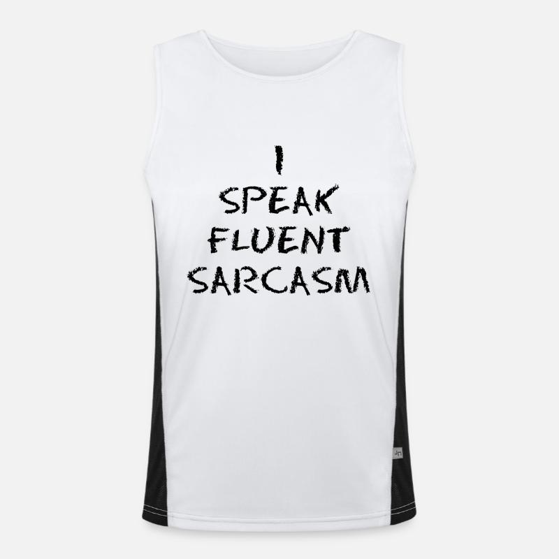 I SPEAK FLUENT SARCASM Men's Functional Contrast Tank Top 