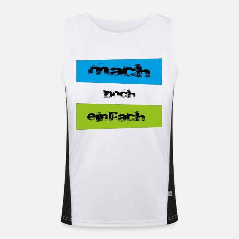 mach doch einfach Funktionelles Kontrast-Tank Top für Männer 