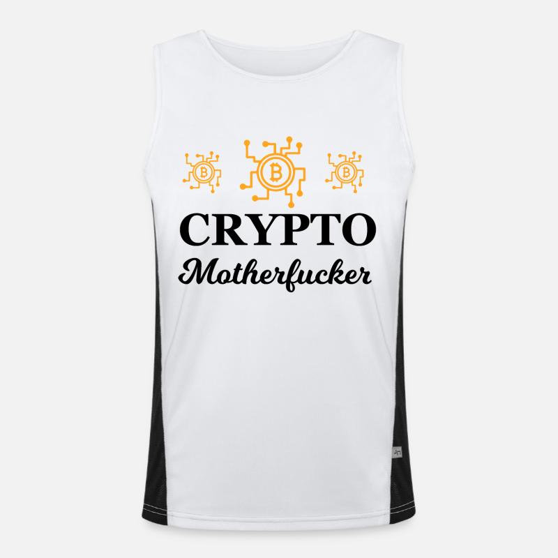 Crypto Bitcoin Trading Débardeur respirant contrasté Homme 